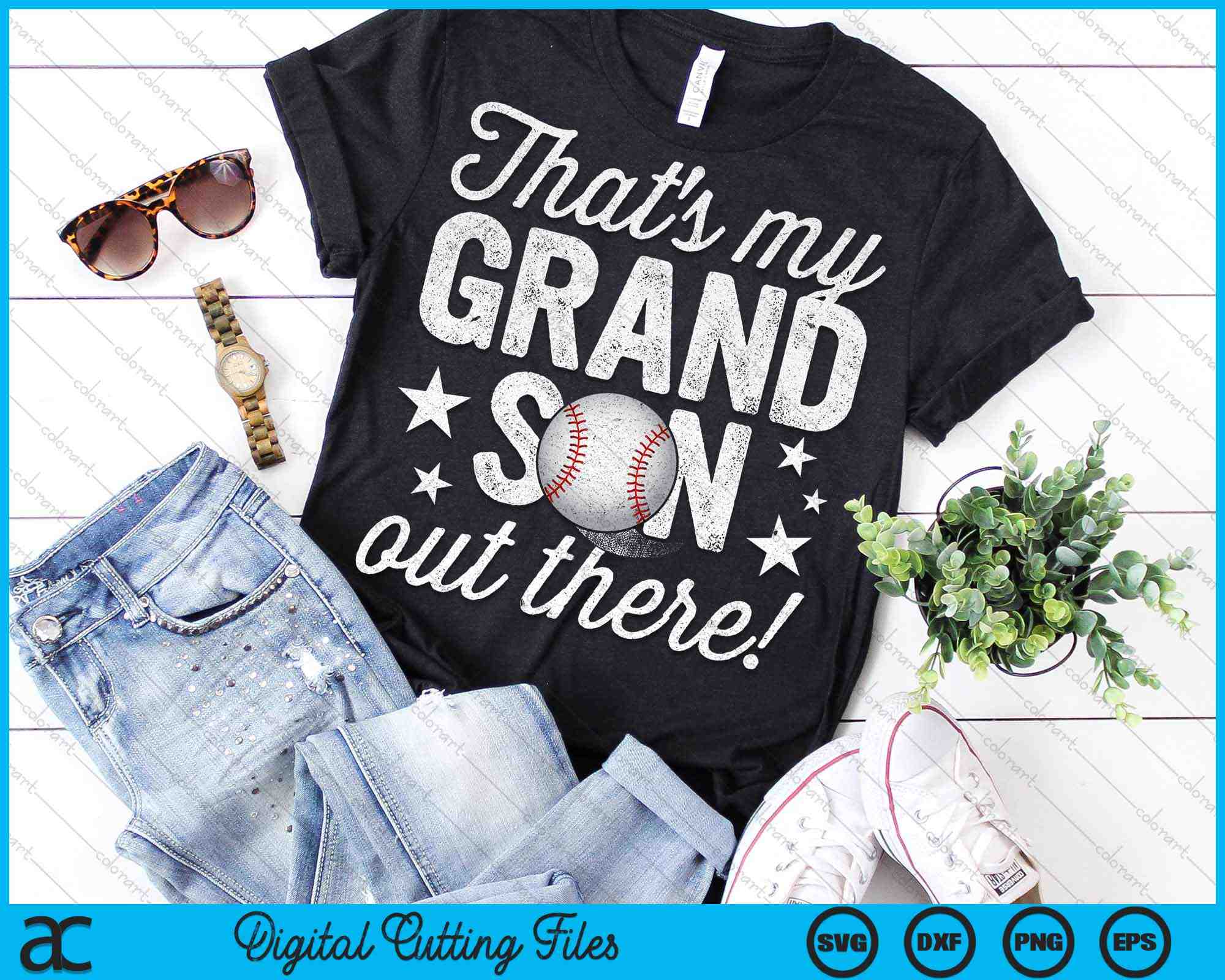 That's My Grandson Out There Baseball Grandma SVG PNG Digital Files ...