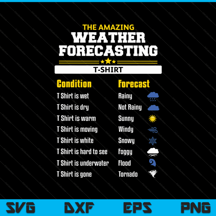 The amazing meteorology meteorologist weather forecast SVG cut file
