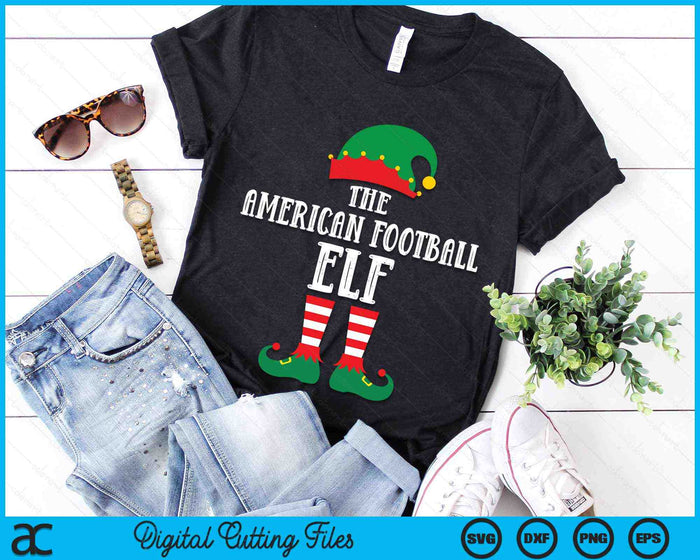 The American Football Elf Matching Family Group Christmas Party Pyjamas SVG PNG Digital Cutting File