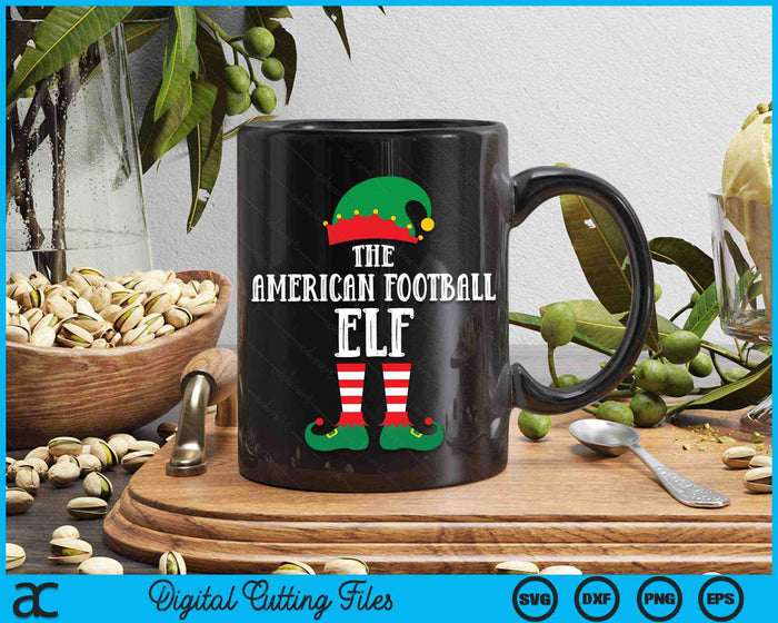 The American Football Elf Matching Family Group Christmas Party Pyjamas SVG PNG Digital Cutting File