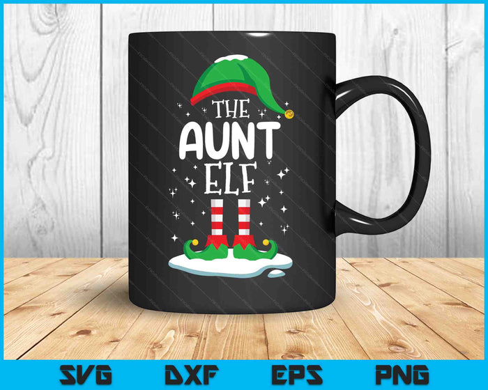 The Aunt Elf Christmas Family Matching Outfit Xmas Group SVG PNG Digital Cutting Files