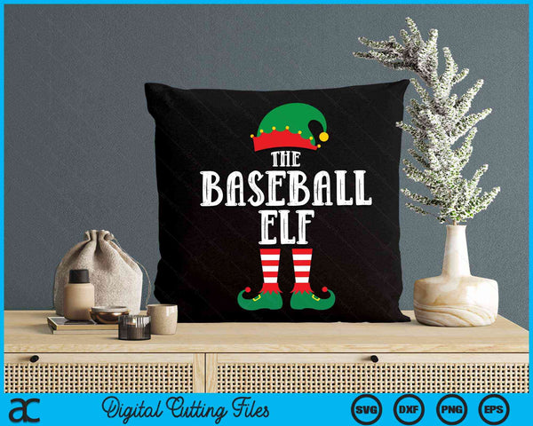 The Baseball Elf Matching Family Group Christmas Party Pyjamas SVG PNG Digital Cutting Files