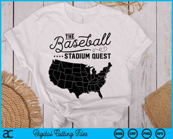El estadio de béisbol Quest SVG PNG cortando archivos imprimibles - on a t-shirt