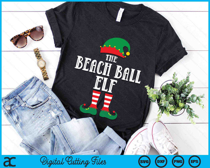 The Beach Ball Elf Matching Family Group Christmas Party Pyjamas SVG PNG Digital Cutting File