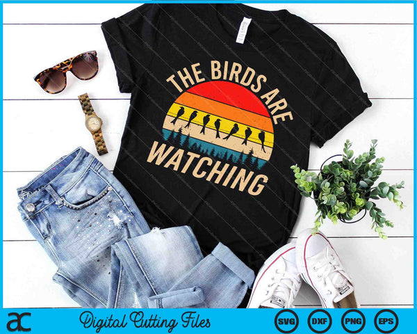 De vogels kijken naar Wake Up America Birds SVG PNG digitale snijbestanden - on a t-shirt