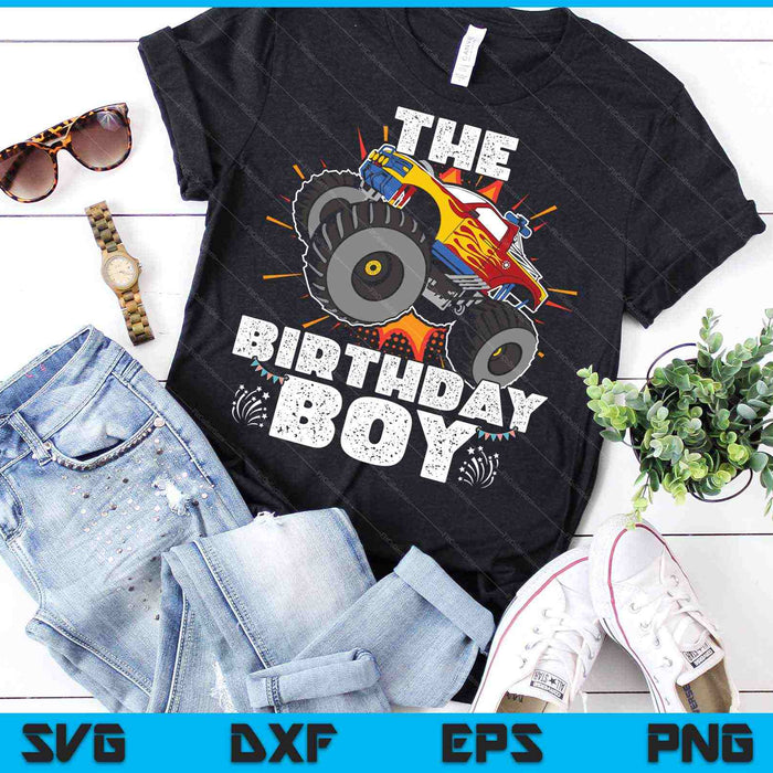 The Birthday Boy Monster Truck Family Matching SVG PNG Cutting Printable Files