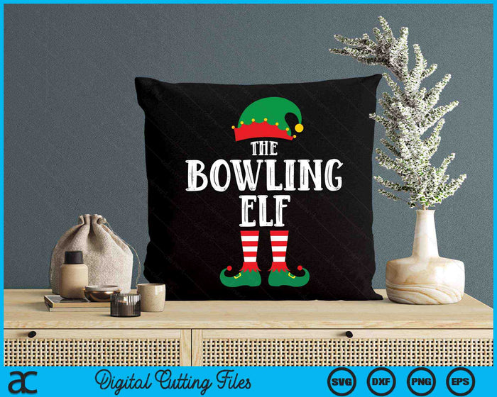 The Bowling Elf Matching Family Group Christmas Party Pyjamas SVG PNG Digital Cutting File