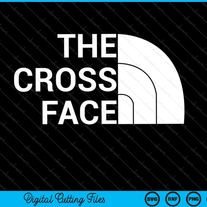 Het kruis gezicht worstelen SVG PNG snijden afdrukbare bestanden