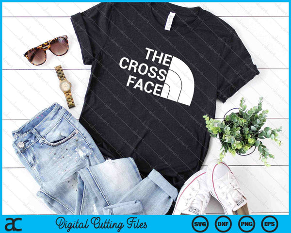 The Cross Face Wrestling SVG PNG Cutting Printable Files - on a t-shirt