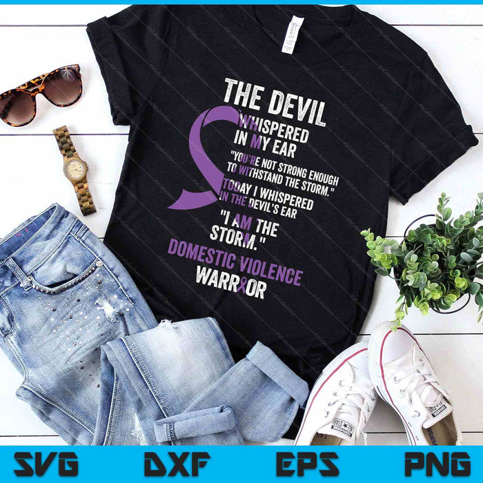 The Devil Domestic Violence Awareness Support Ribbon SVG PNG Digital Printable Files