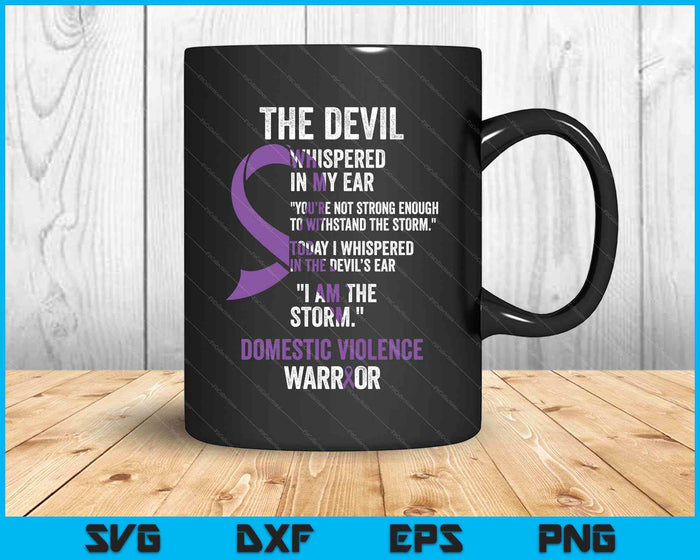The Devil Domestic Violence Awareness Support Ribbon SVG PNG Digital Printable Files
