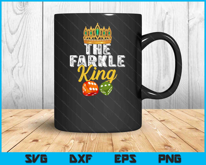 Het Farkle King Farkle dobbelspel SVG PNG digitale snijbestanden