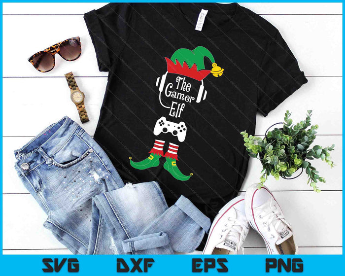 The Gamer Elf Novelty Christmas Gamers SVG PNG Digital Printable Files