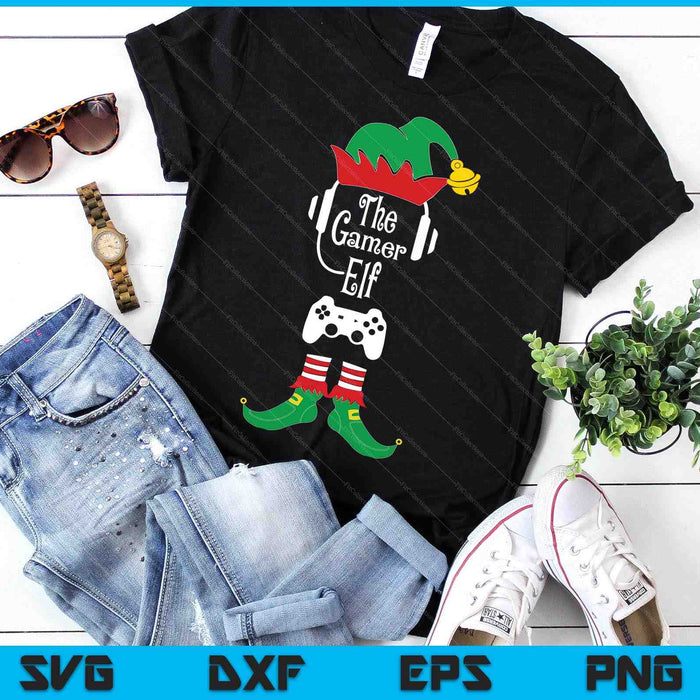 The Gamer Elf Novelty Christmas Gamers SVG PNG Digital Printable Files