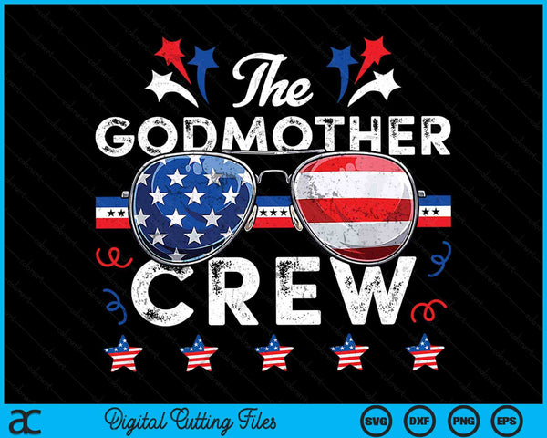 De Godmother Crew 4 juli patriottische Amerikaanse SVG PNG digitale snijbestanden