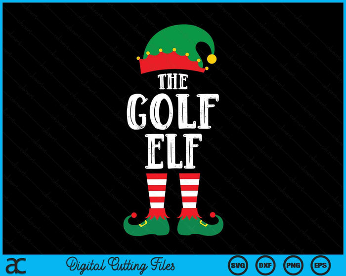 The Golf Elf Matching Family Group Christmas Party Pyjamas SVG PNG Digital Cutting File