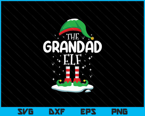 De opa Elf kerst familie bijpassende Outfit Xmas groep SVG PNG digitale snijbestanden
