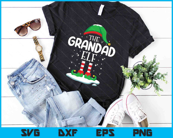 De opa Elf kerst familie bijpassende Outfit Xmas groep SVG PNG digitale snijbestanden