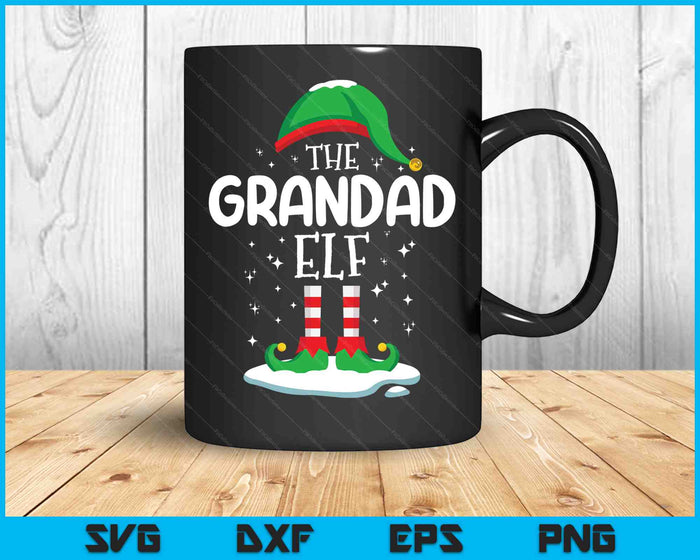 The Grandad Elf Christmas Family Matching Outfit Xmas Group SVG PNG Digital Cutting Files