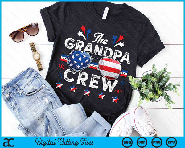 The Grandpa Crew 4th Of July Patriotic American SVG PNG Digital Cutting Files