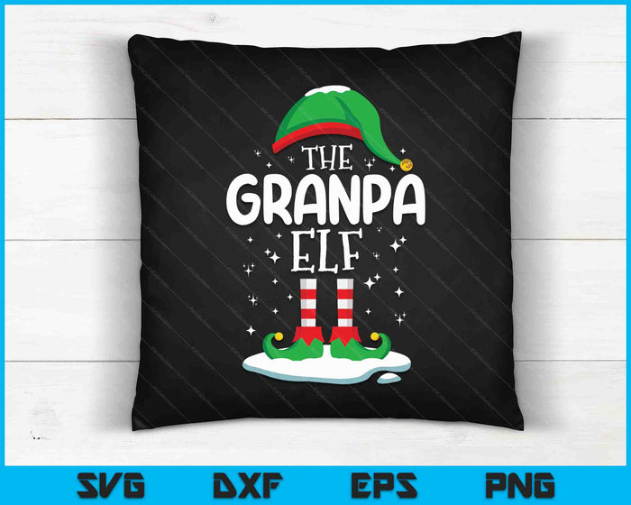 De opa Elf kerst familie bijpassende outfit Xmas groep SVG PNG digitale snijbestanden