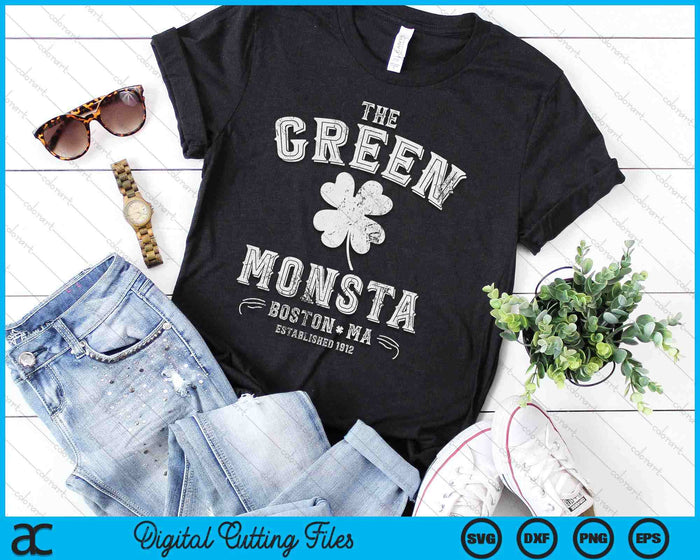 The Green Monsta Boston St. Patrick's Day SVG PNG Digital Printable Files