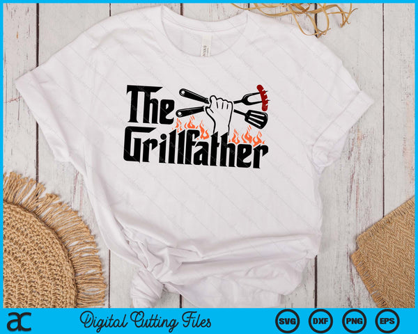 The Grillfather Grill Master BBQ SVG PNG Digital Printable Files