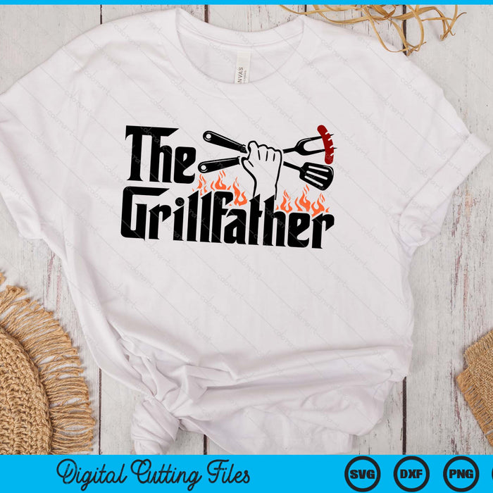 The Grillfather Grill Master BBQ SVG PNG Digital Printable Files