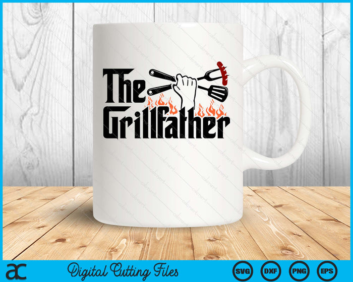 The Grillfather Grill Master BBQ SVG PNG Digital Printable Files