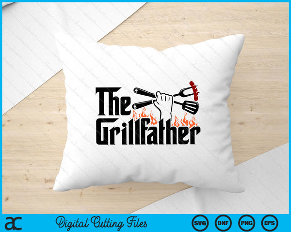 The Grillfather Grill Master BBQ SVG PNG Digital Printable Files