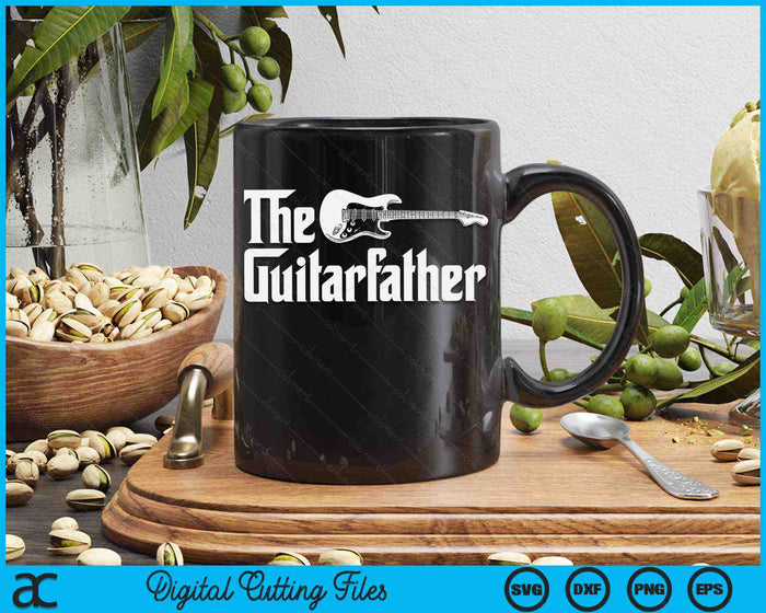The Guitarfather Musician Guitarist Dad Fathers Day SVG PNG Digital Printable Files