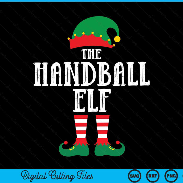 The handball elf matching family group Christmas party pyjamas SVG PNG cut file for Cricut