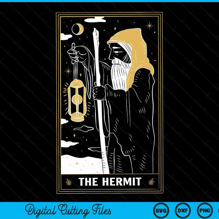 The hermit tarot card gothic Halloween grim reaper occult SVG cut file
