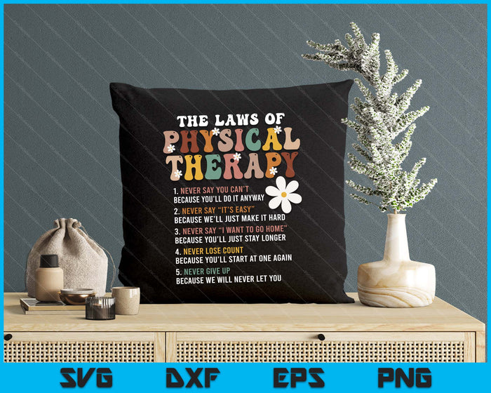 The Laws Of Physical Therapy Physical Therapist SVG PNG Digital Printable Files