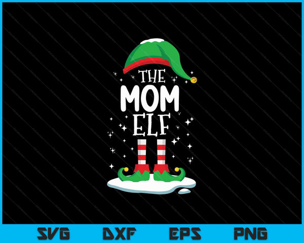 De moeder Elf kerst familie bijpassende Outfit Xmas groep SVG PNG digitale snijbestanden