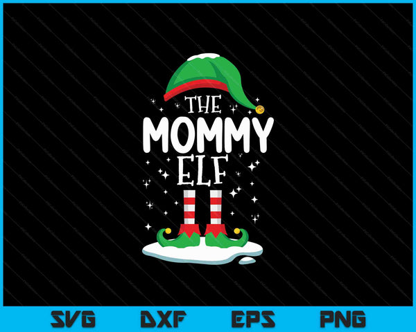 De mama Elf kerst familie bijpassende Outfit Xmas groep SVG PNG digitale snijbestanden