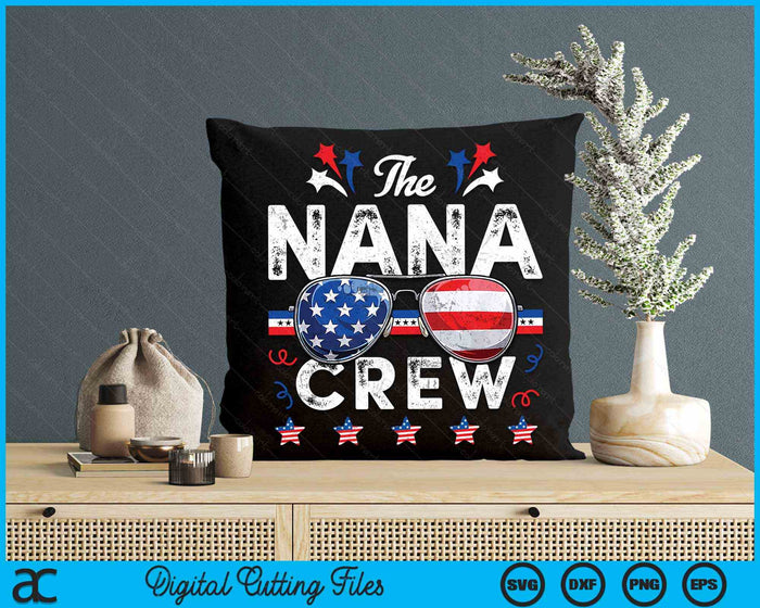 De Nana Crew 4 juli patriottische Amerikaanse SVG PNG digitale snijbestanden