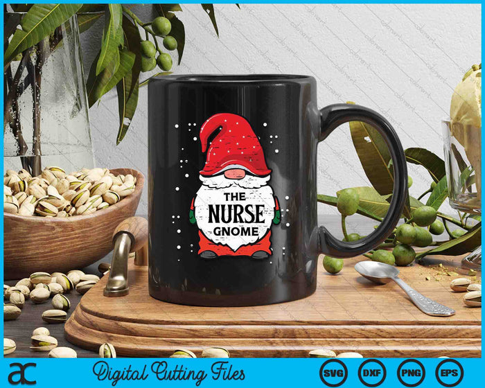 The Nurse Gnome Xmas Matching Christmas For Family SVG PNG Digital Printable Files