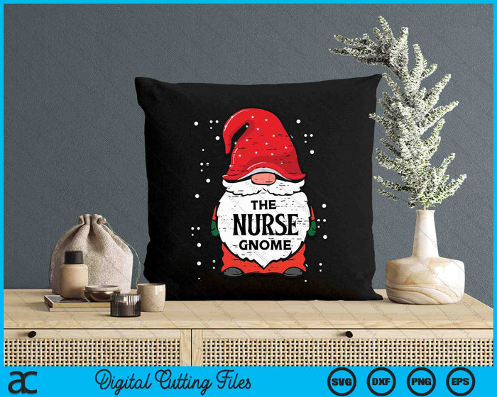 The Nurse Gnome Xmas Matching Christmas For Family SVG PNG Digital Printable Files