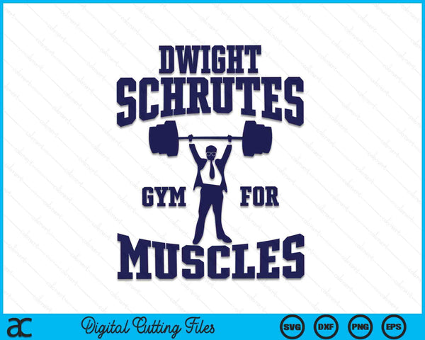 El gimnasio de Office Dwight para músculos SVG PNG archivos de corte digital