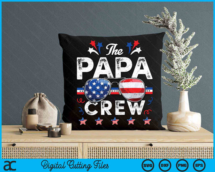 De Papa Crew 4 juli patriottische Amerikaanse SVG PNG digitale snijbestanden