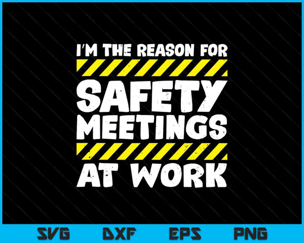 The reason for safety meetings at work construction job SVG cut file