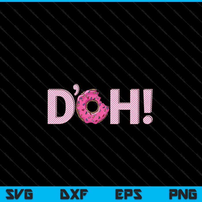 De Simpsons Homer Doh Donut SVG PNG snijden afdrukbare bestanden