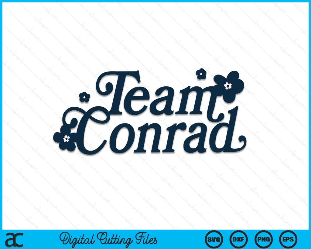 Conrad Sign The Summer I Turned Pretty Team Conrad Floral SVG PNG Files ...