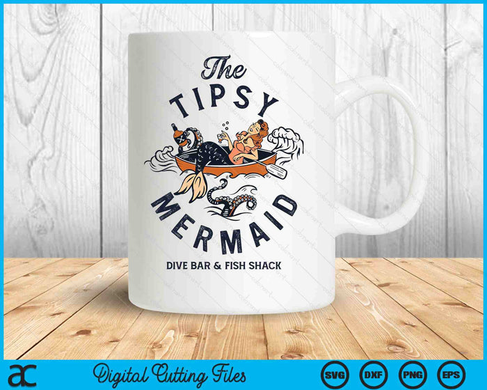 The Tipsy Mermaid Dive Bar & Fish Shack Vintage Pinup Art SVG PNG File ...