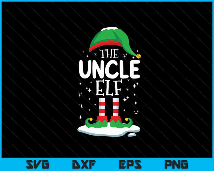 De oom Elf kerstfamilie bijpassende outfit Xmas groep SVG PNG digitale snijbestanden
