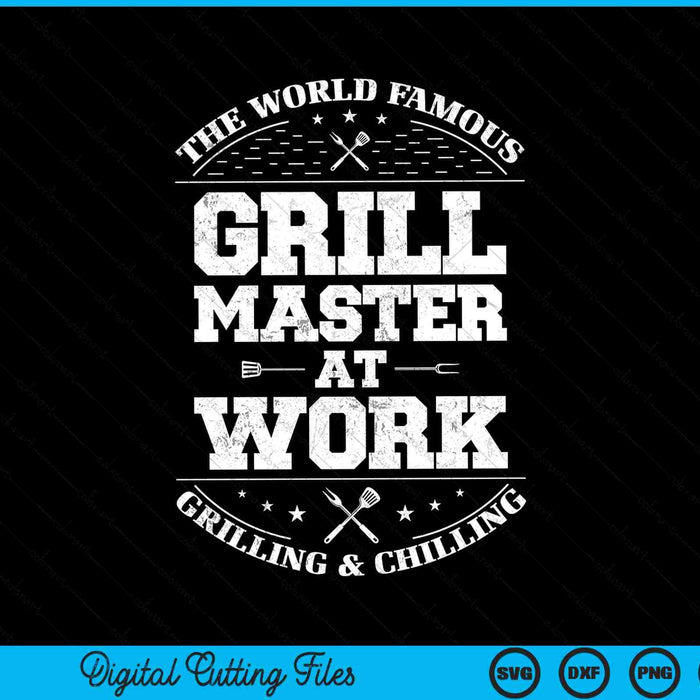 The world famous grill master at work BBQ chef SVG cut file