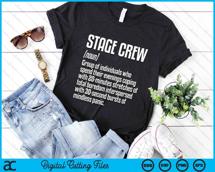 Theater Stage Crew Definition SVG PNG Digital Cutting Files