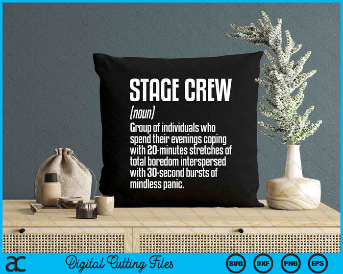 Theater Stage Crew Definition SVG PNG Digital Cutting Files