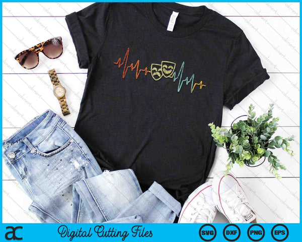 Theatre Actor Broadway Musical Theater Nerd Retro SVG PNG Digital Cutting Files - on a t-shirt